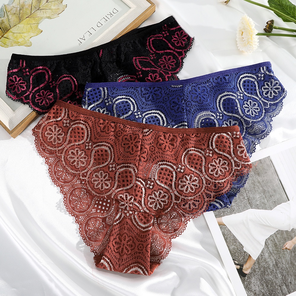 Quần Lót Phối Ren Levao Size Lớn Dành Cho Nữ