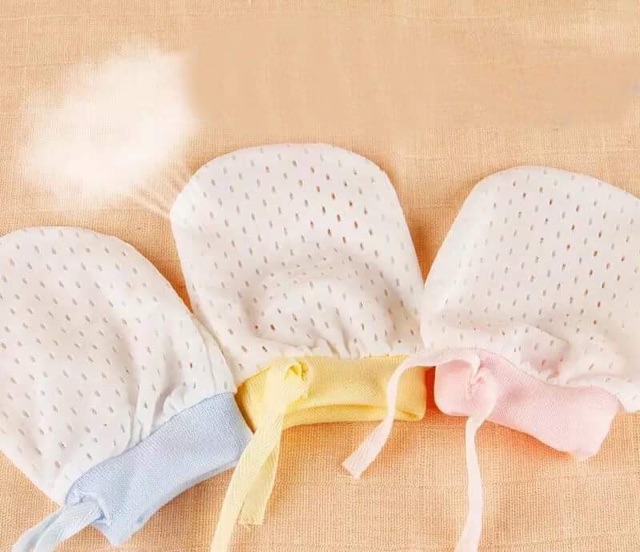 Ninikids: Set bao tay, bao chân sơ sinh cotton có lỗ thoáng siêu nhỏ