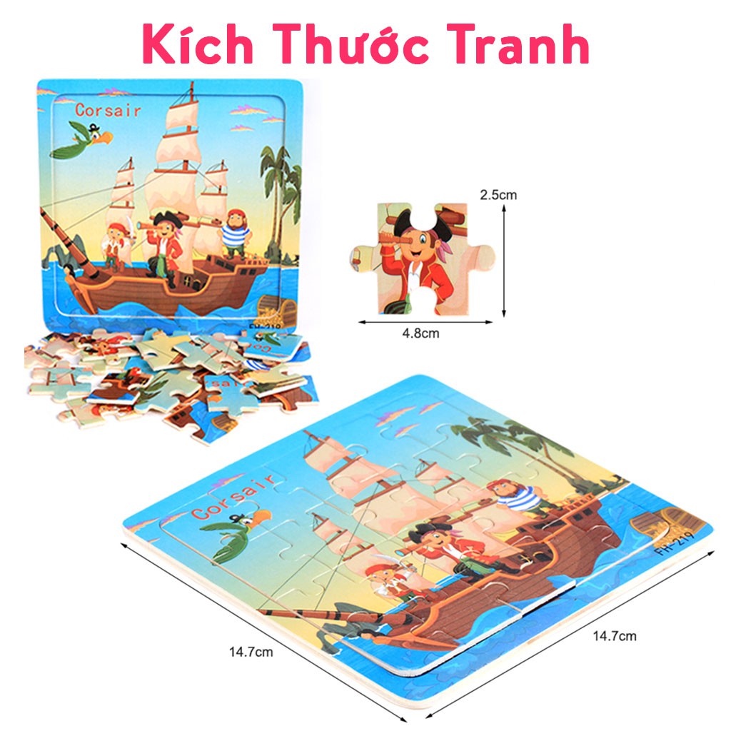 [Mã LIFETOYS1 giảm 30K đơn 99K] Xếp hình cho bé 20 mảnh ghép gỗ nhiều mẫu đẹp, đồ chơi phát triển trí tuệ ETOYS