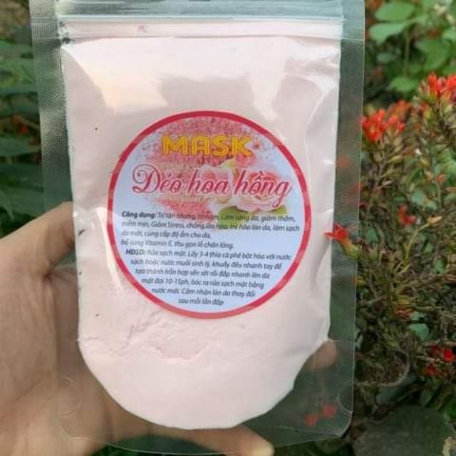 [RẺ VÔ ĐỊCH]Mặt Nạ DẺO Collagen HOA HỒNG HANDMADE 50gram