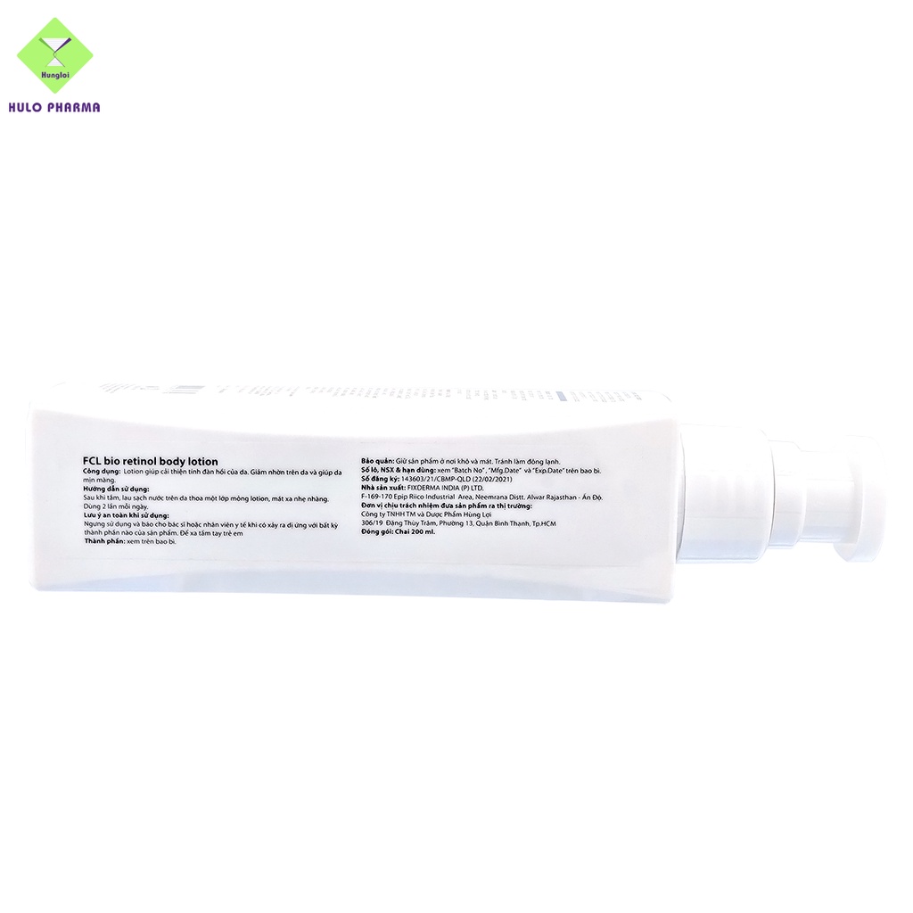 Sữa Dưỡng Thể Trẻ Hóa Da FCL Bio Retinol Body Lotion Cải Thiện Tính Đàn Hồi, Giảm Nhờn, Giúp Da Mịn Màng 200ml