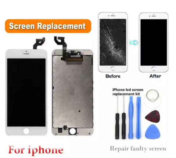 (Nhiều màu) Màn Hình LCD Thay Thế Kèm Khung Cho Iphone 6 4.7" + Bộ Công Cj (Không có nút Home)