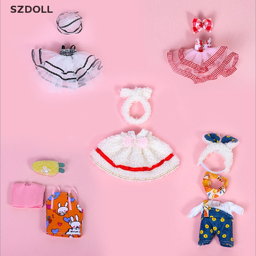 Set Đầm Đồ Chơi Búp Bê 16cm Dễ Thương Cho Bé Gái