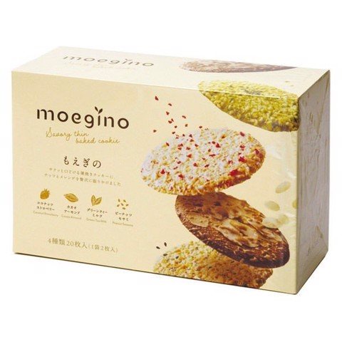 Bánh Quy Nướng Mỏng MOEGINO 4 Vị 20 Chiếc, Nhật Bản