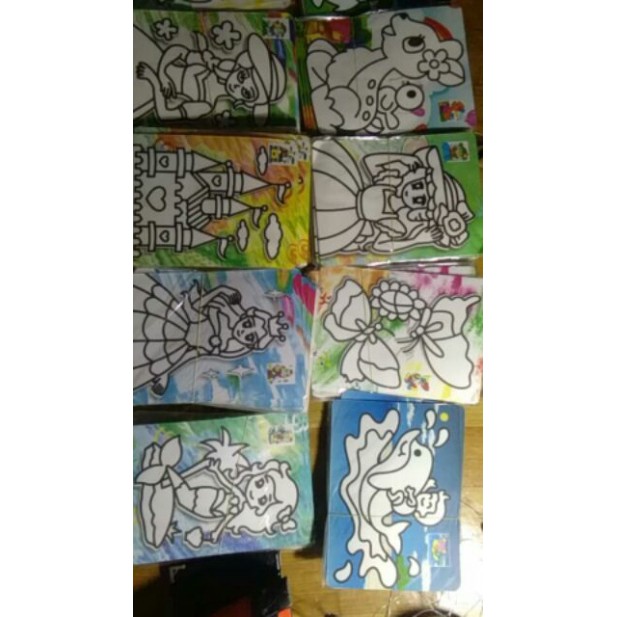 10 Tranh cát a4 nền màu .