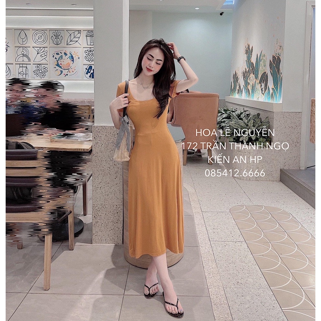 Váy xòe cổ u hot nhiều màu đẹp
