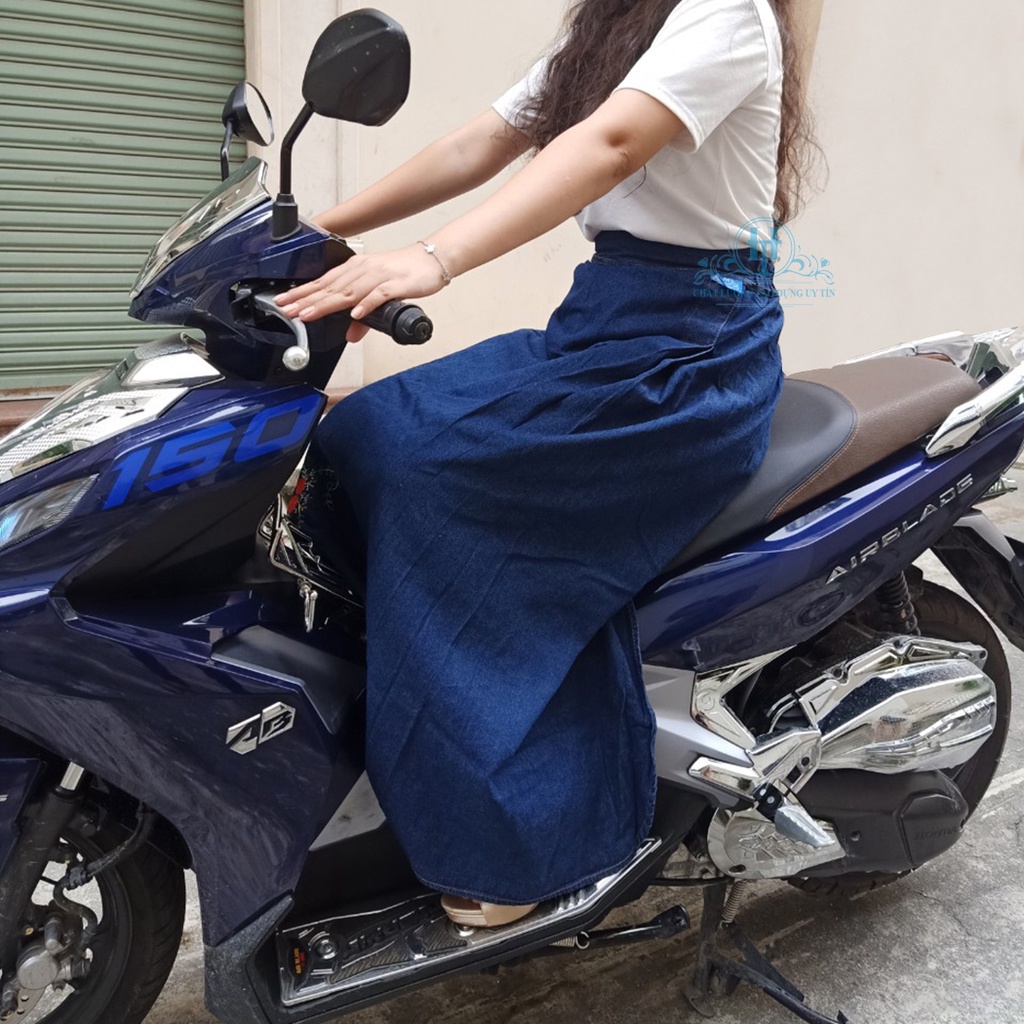 [ Không Chất Lượng  - HOÀN TIỀN ] VÁY CHỐNG NẮNG JEAN THÊU HỌA TIẾT - Váy chống nắng vải Jean mềm chống tia UV 100%