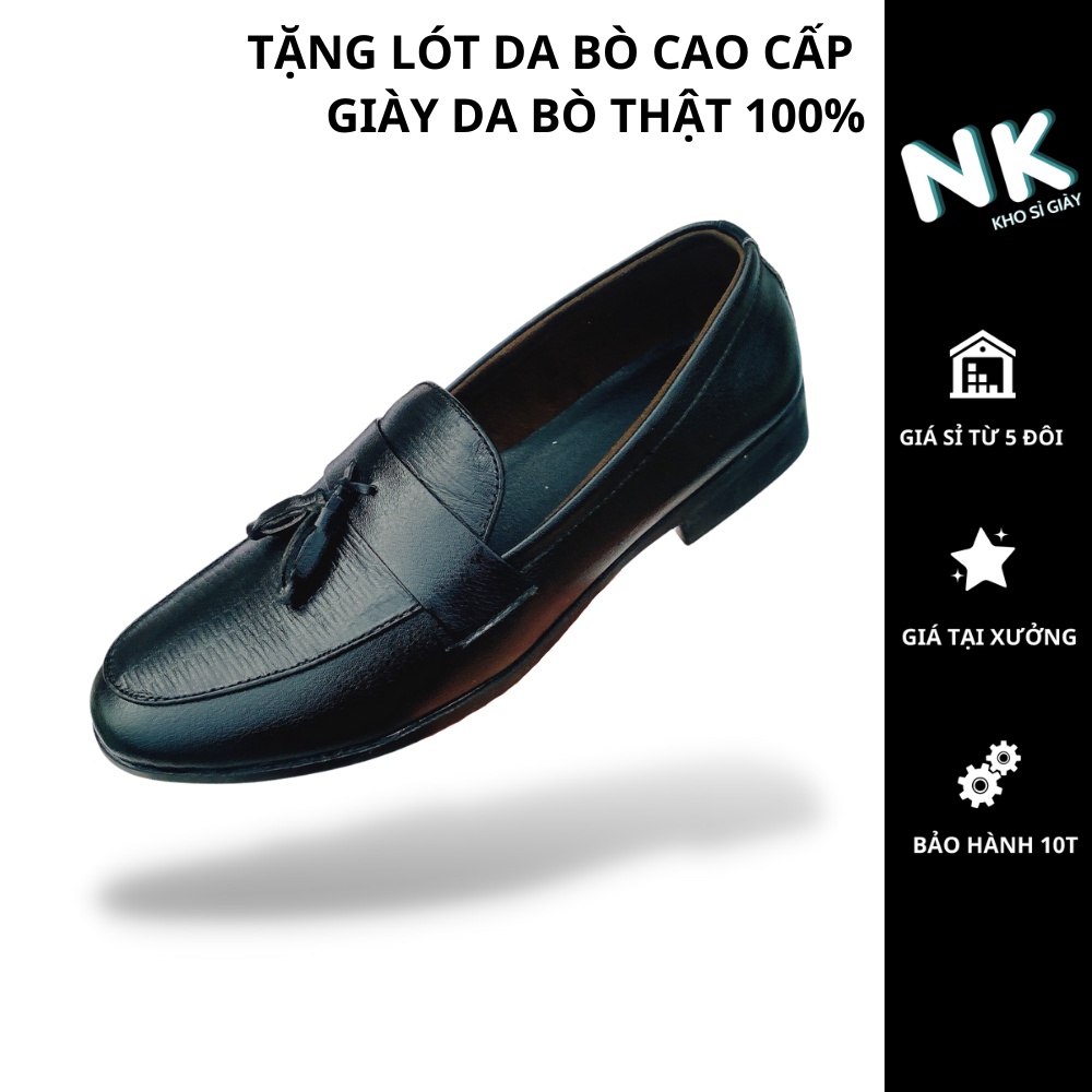 Giày chuông da bò DE-1 tặng lót da bò cao cấp
