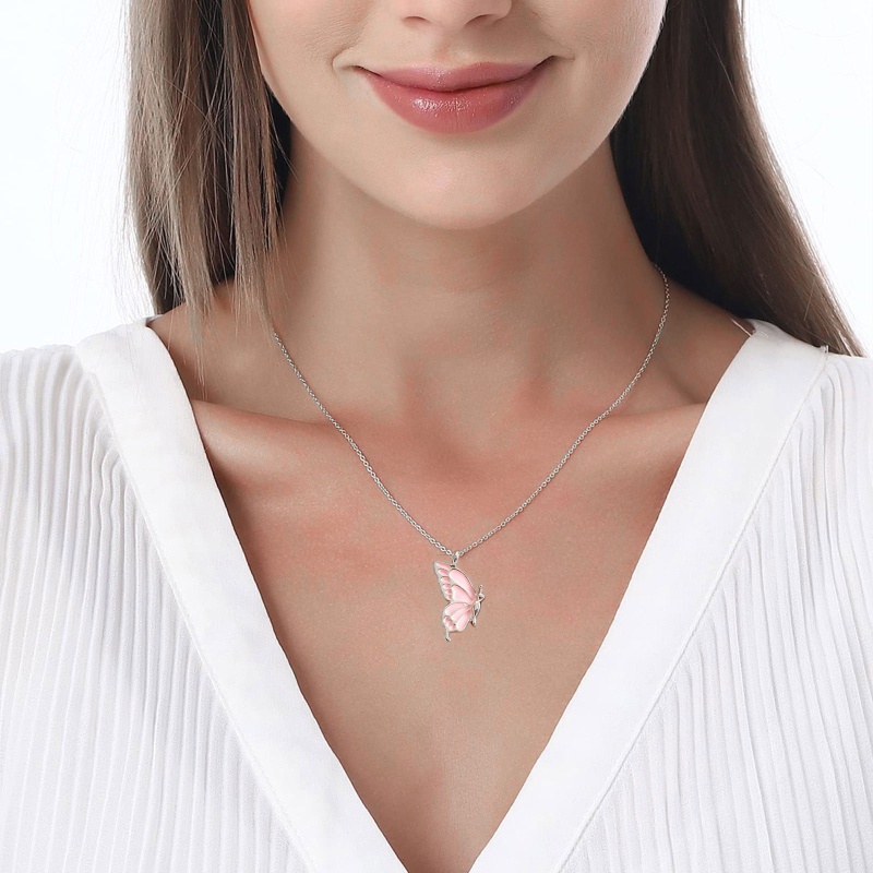 Set 2 Dây Chuyền Tình Bạn Mặt Hình Bươm Bướm Phù Hợp Cho 2 Tuổi Bạn Gái