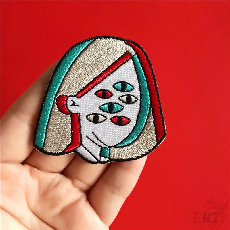 1 Sticker Ủi Thêu Hình Đầu Lâu Phong Cách Harajuku