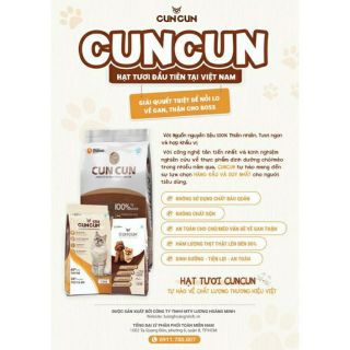 Hạt CunCun dành cho mèo mọi lứa tuổi 1kg2