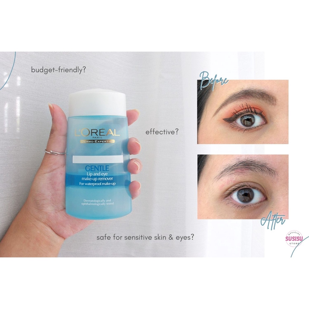 Nước tẩy trang mắt môi LOREAL Gentle Lip And Eye Make up Remover 125ml|Sữa tẩy trang L OREAL Cleansing Milk dịu nhẹ 200m