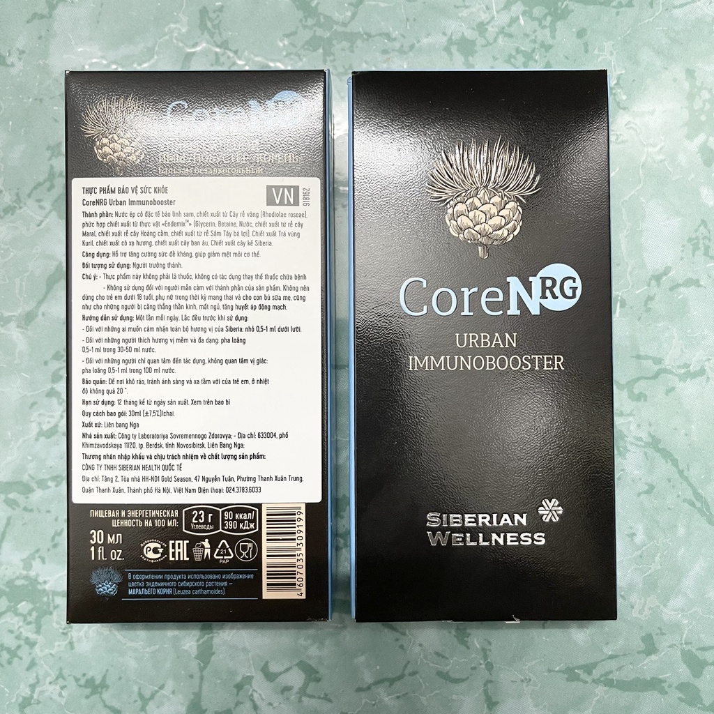 - СoreNRG Urban Immunobooster Siberian, giúp tăng sức đề kháng, giảm mệt mỏi cho cơ thể - Chai 30 ml