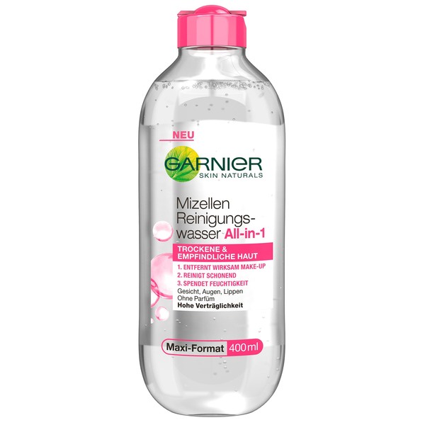 Nước tẩy trang Garnier SkinActive Mizellen Reinigungswasser All-in-1 400 ml màu hồng - ĐỨC | BigBuy360 - bigbuy360.vn