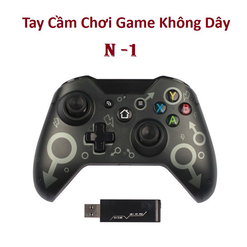 Tay Cầm Chơi Game Không Dây Xbox One - Tay Cầm Game Dùng Cho PC, Xbox360, PS3, Android - Có Rung