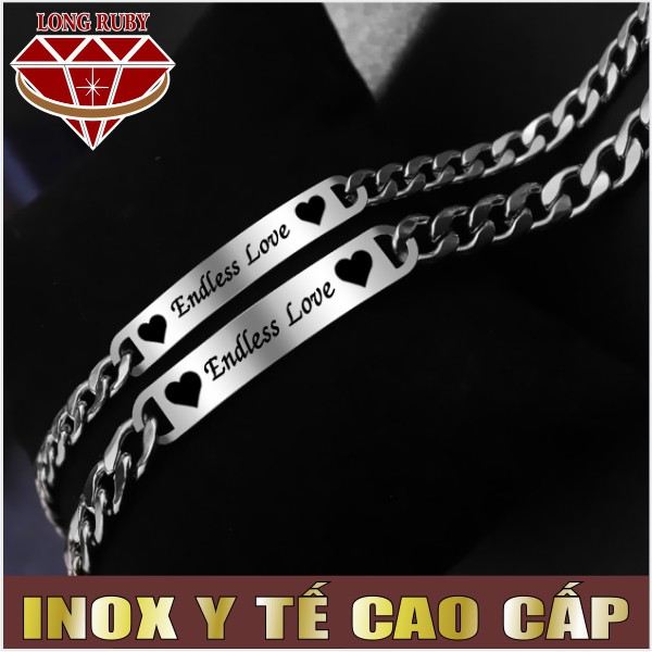 LẮC CẶP INOX VK CK Ý NGHĨA KHÔNG ĐEN | LẮC TAY CẶP INOX Chữ CK, VK