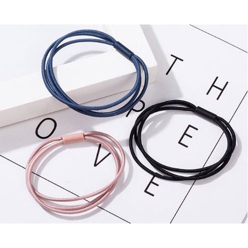 Dây buộc tóc trơn 3 lớp phụ kiện thời trang Hàn quốc xinh xắn mã DBT002