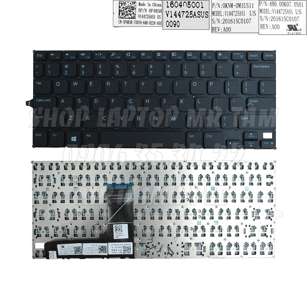 (KEYBOARD) BÀN PHÍM LAPTOP DELL 3147 dùng cho Inspiron 11-3000 3147 3148 3152 3153 3157 3158