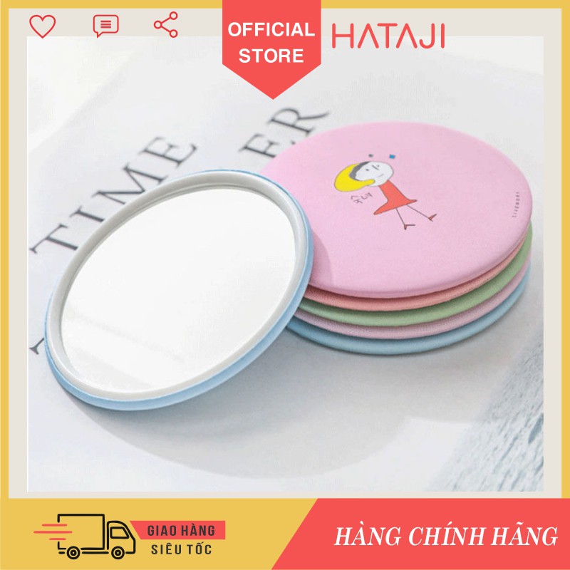 Gương trang điểm mini cầm tay bỏ túi cute phong cách Hàn Quốc