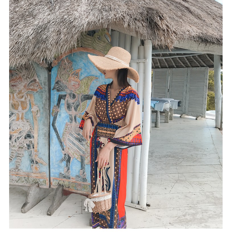 Đầm Thổ Cẩm Boho Phuket ❤️FREESHIP❤️Váy Vintage | BigBuy360 - bigbuy360.vn