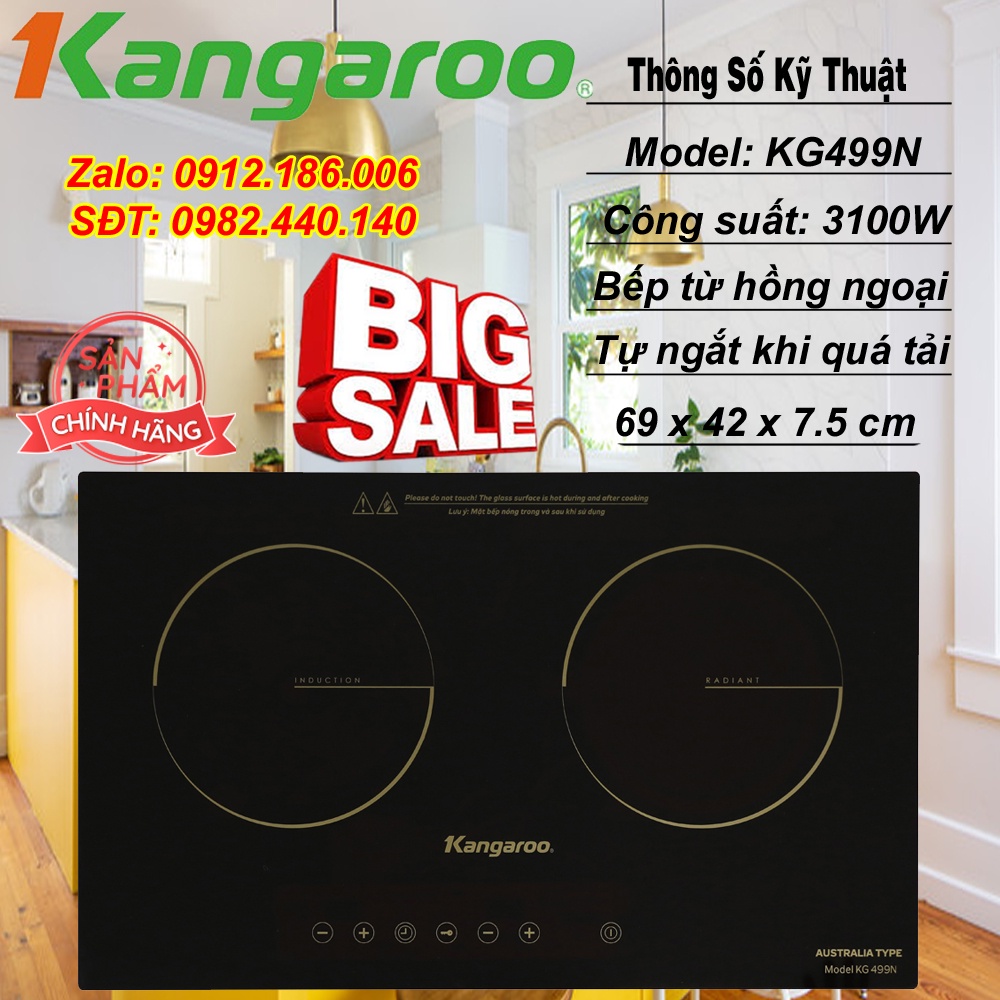 Bếp từ hồng ngoại lắp âm Kangaroo KG499N