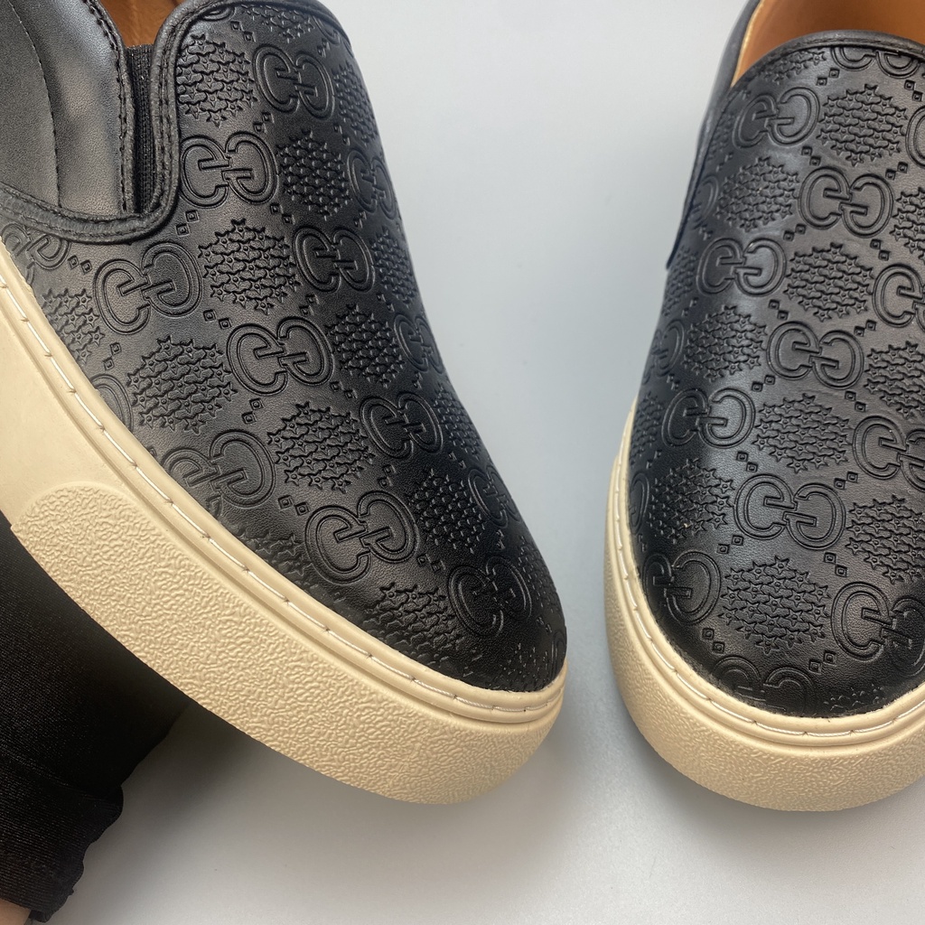 Giày Lười Nam Slipon  GC- Giày Nam Đẹp In hoạ tiết