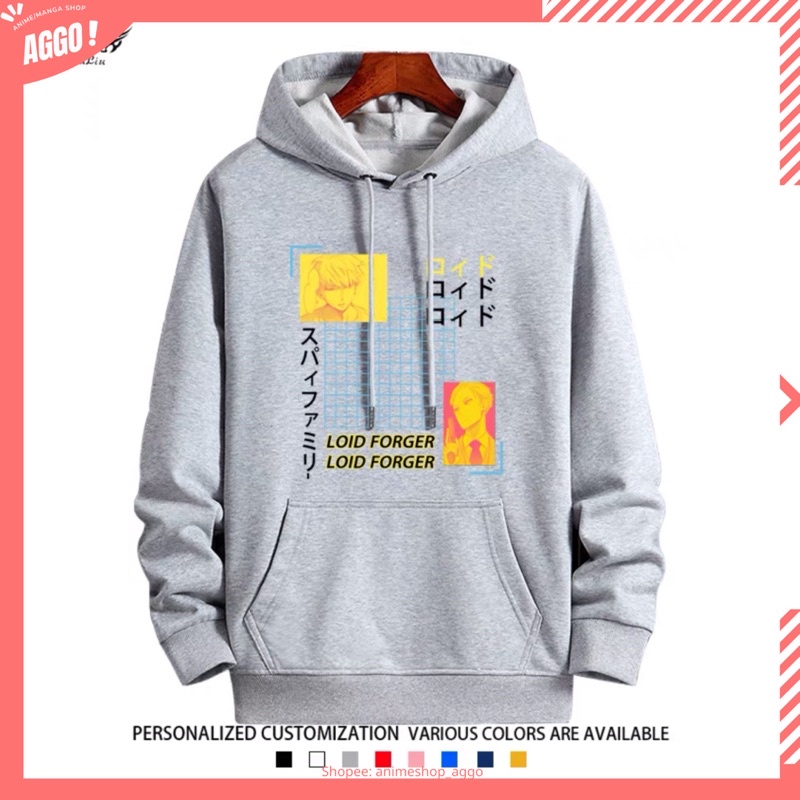 Áo hoodie nỉ dài tay Spy x Family, áo hoodie in hình anime Spy x Family Loid, Yor, Anya Forger mẫu mới cực đẹp
