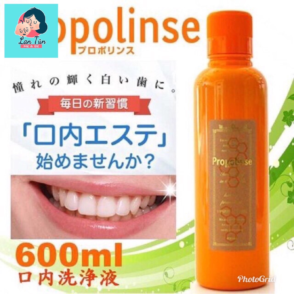 Nước súc miệng Propolinse trắng răng, sạch mảng bám Nhật Bản 600ml