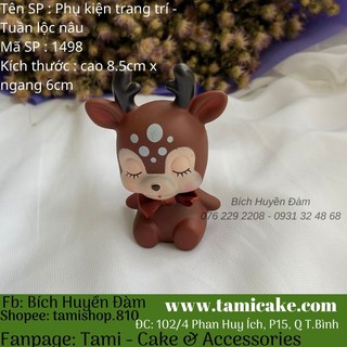 Phụ kiện trang trí bánh - Tuần lộc nâu 1498