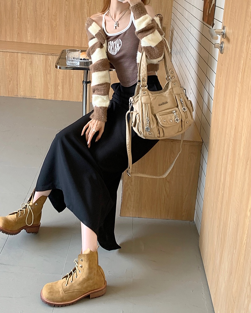 Chân Váy Chữ a Lưng Cao Xẻ Tà Thời Trang Mùa Thu Phong Cách Mới 56787