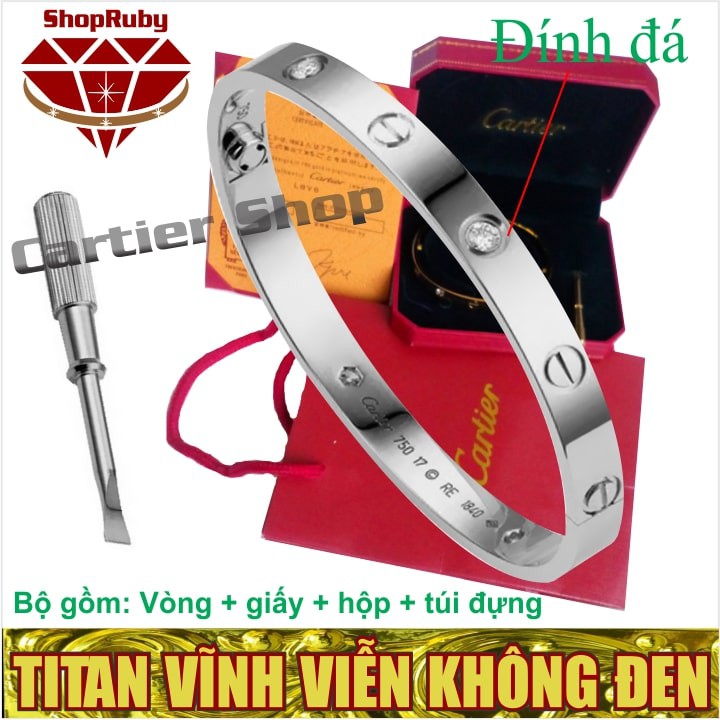 VÒNG TAY CATIER TITAN TRẮNG VÀNG HỒNG | LẮC TAY CARTIER