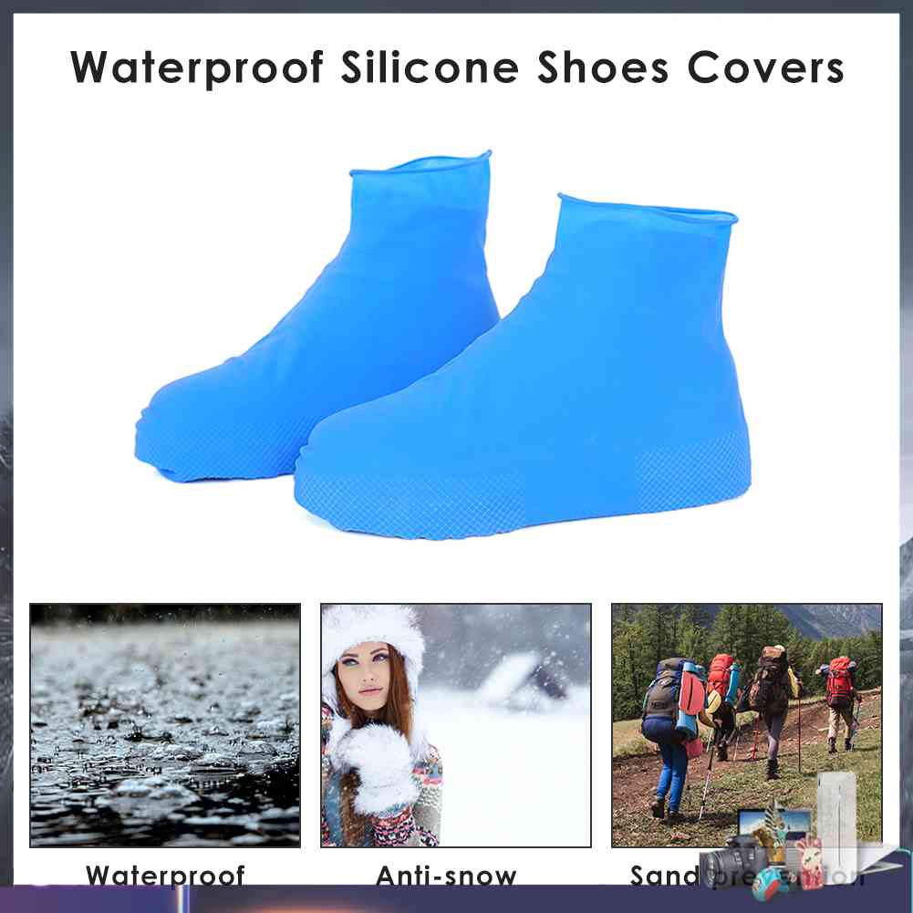Vỏ Bọc Giày Đi Mưa Bằng Cao Su Silicone Dày Dặn Chống Trượt / Thấm Nước / Mài Mòn