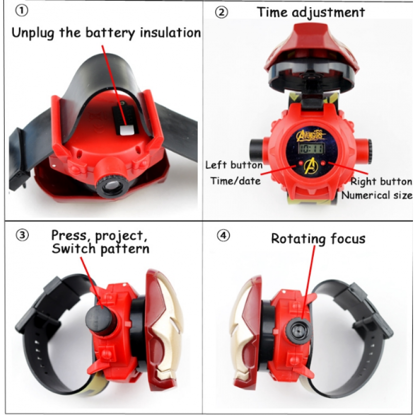 Đồng Hồ Điện Tử Siêu Anh Hùng 3d Cho Bé | BigBuy360 - bigbuy360.vn