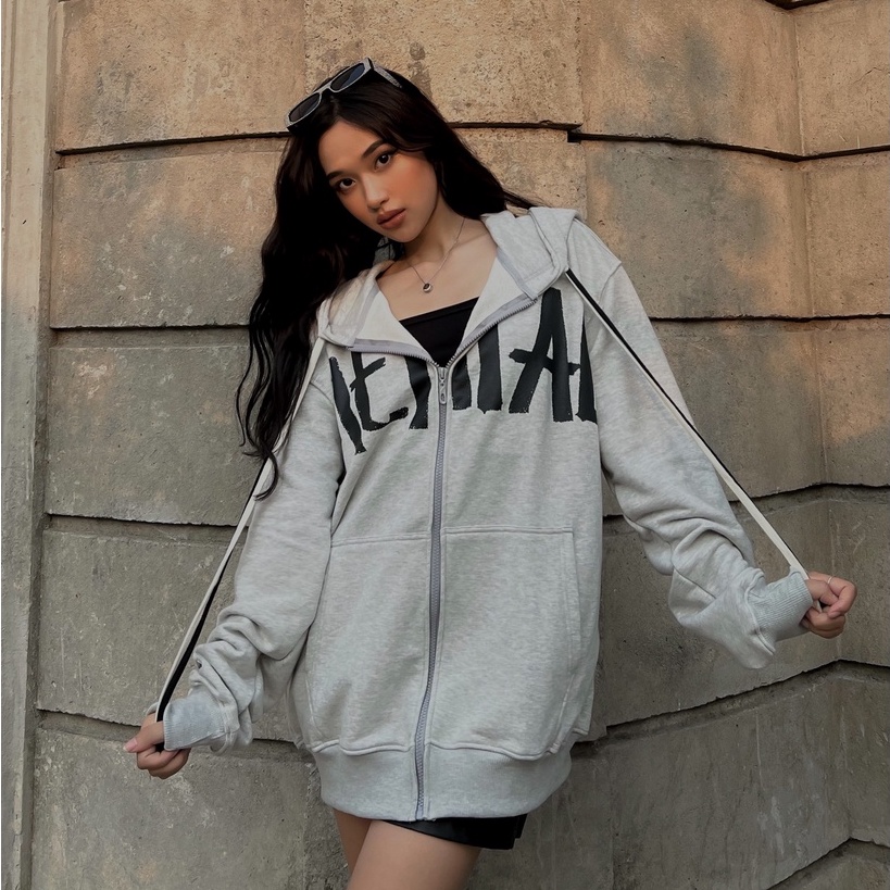 Áo Hoodie Nam Nữ Khóa Zip YKK Cao Cấp MENTAL® Printed Logo