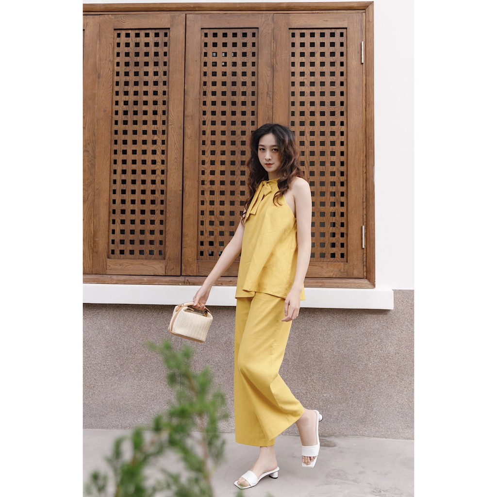 SHU SHI - Set Linen Cột Nơ Cổ