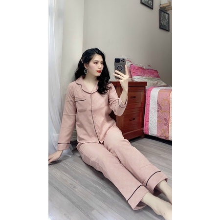 bộ nhung tăm mềm mịn hãng sam - QA siêu đẹp mặc cực kỳ thích bộ pizama mặc nhà