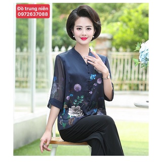 ÁO TRUNG NIÊN CHO MẸ-  ÁO LỤA