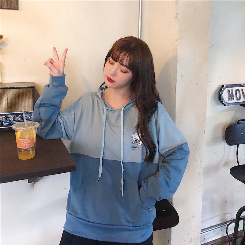 Áo Hoodie Tay Dài Form Rộng Kiểu Dáng Hợp Thời Trang Dễ Phối Đồ