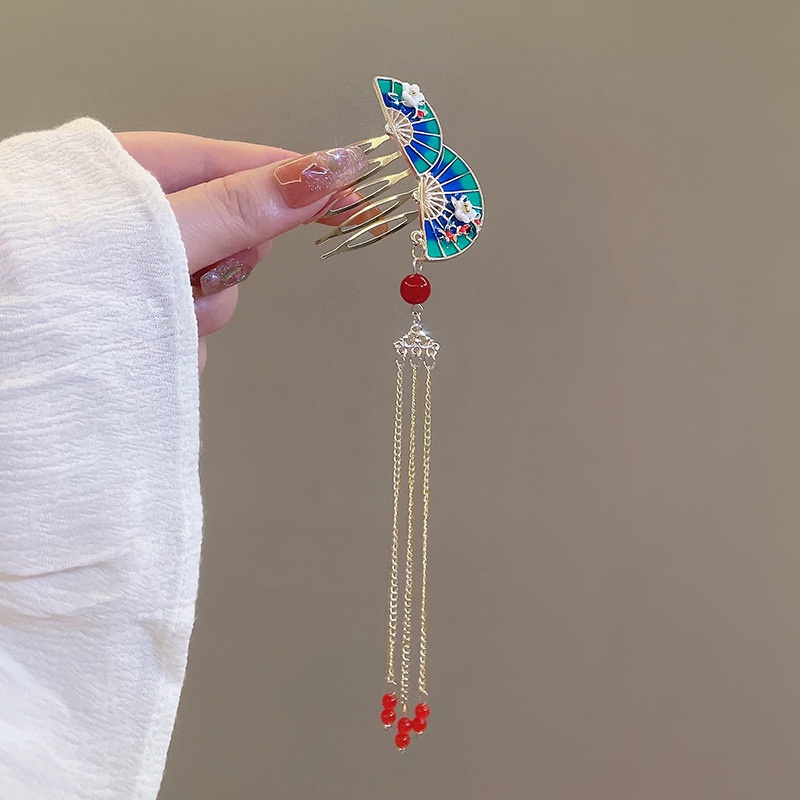 Cài tóc Bell Mew cánh quạt liễu rũ cô nương thanh tú TOC67