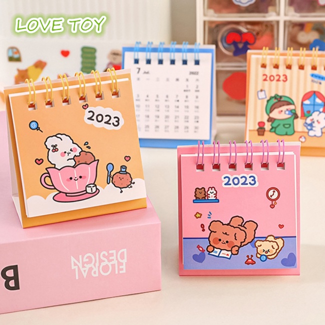 Lịch Để Bàn Nkodok 2023 Họa Tiết Hoạt Hình Trang Trí Văn Phòng / Trường Học