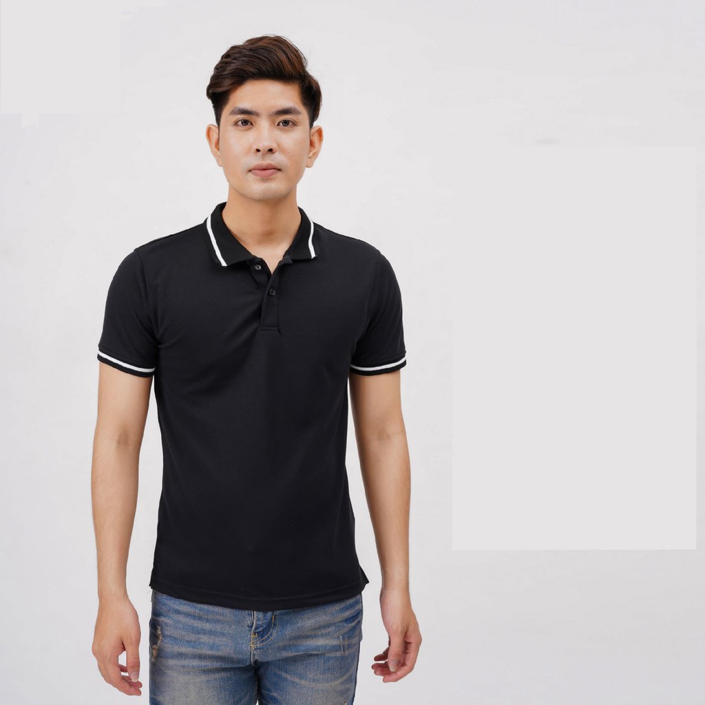 Áo Polo nam nữ unisex phối viên đẹp, vải thun mềm, co giãn, mặc siêu mát E2