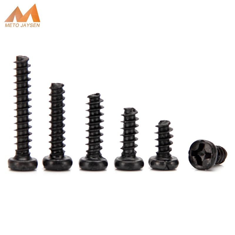 Bu Lông Đầu Tròn Bằng Kẽm Màu Đen 4mm-20mm M2.6 M3 M3.5 M4
