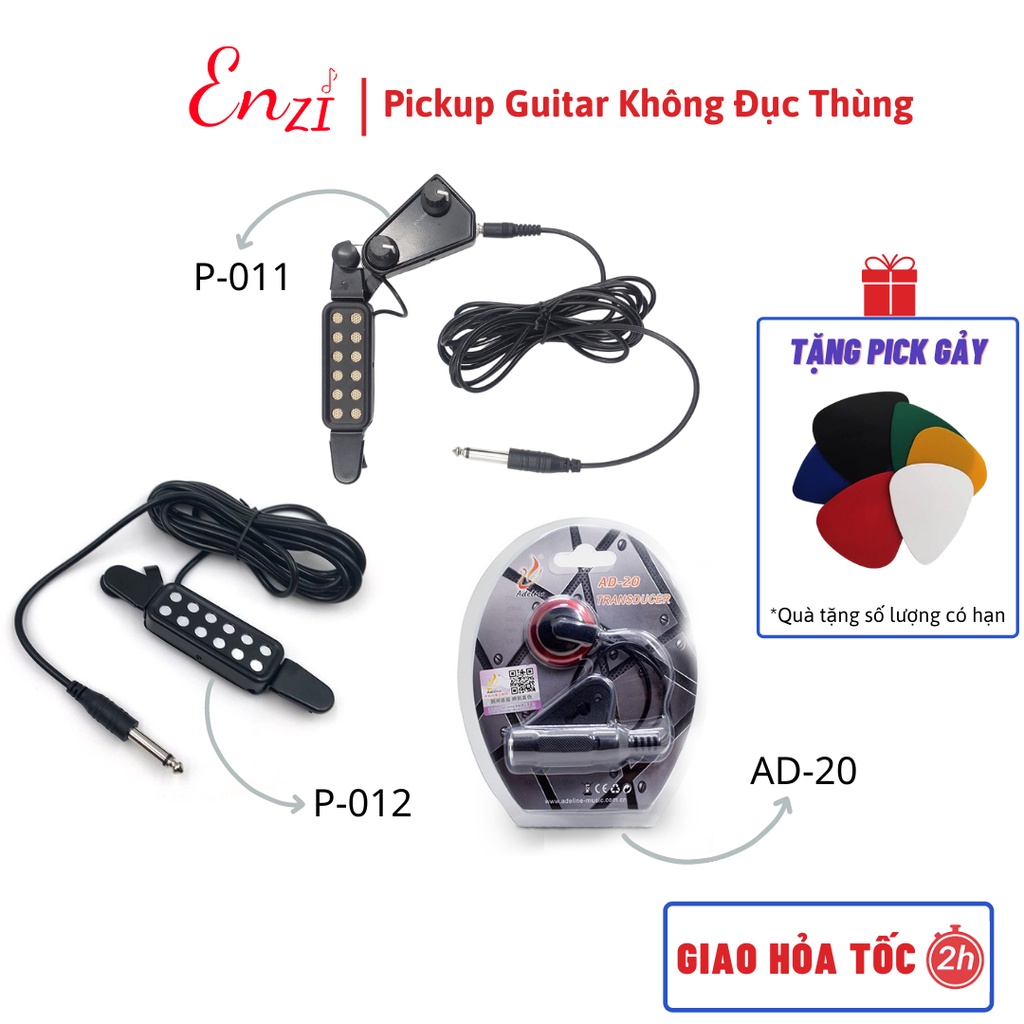 Pickup P011 pickup P012 và AD20 cho đàn guitar acoustic classic kích âm thanh mộc từ guitar ra loa không cần đục thùng