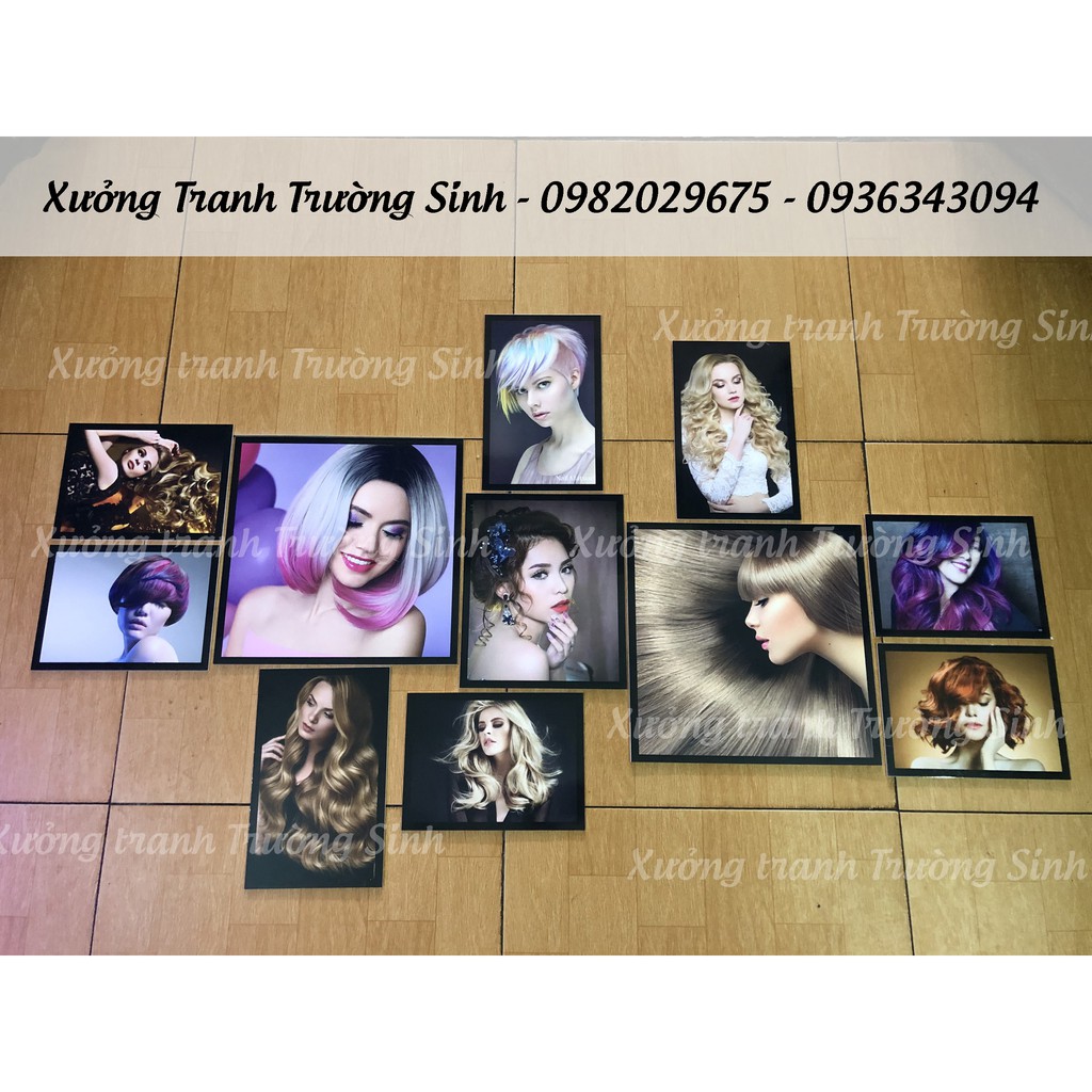 Bộ 11 tranh tấm cứng dán tường (Tóc nữ) | BigBuy360 - bigbuy360.vn