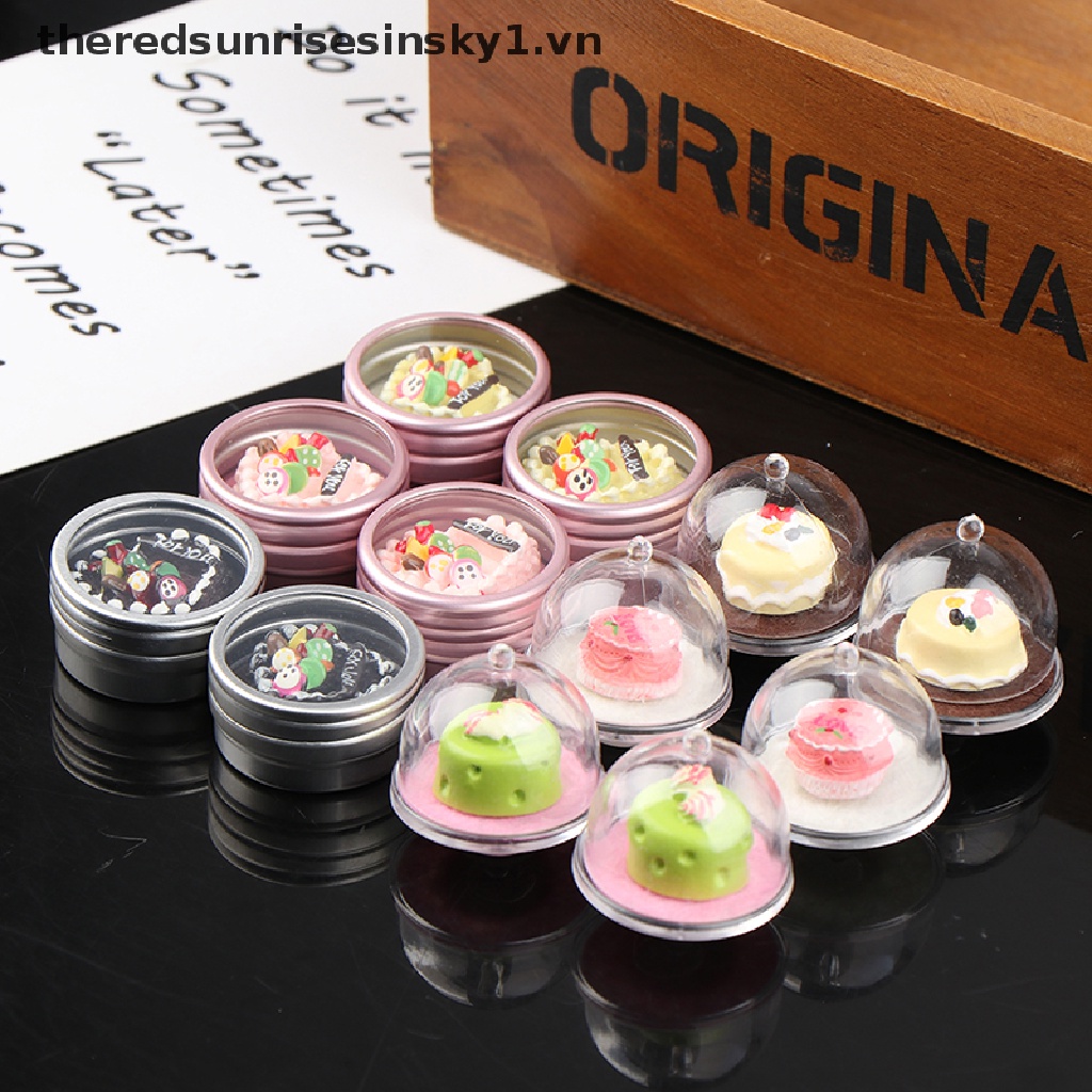 Set 2 mô hình bánh kem tỉ lệ 1:12 trang trí nhà búp bê