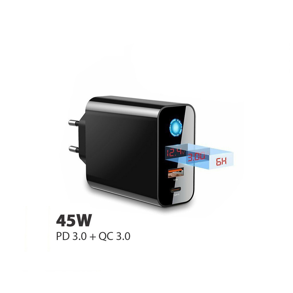 Củ sạc nhanh đa năng hẹn giờ tắt Baseus Speed PPS Smart Shutdown Charger 45W