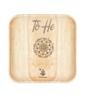 Đĩa gỗ vuông Gỗ Đức Thành