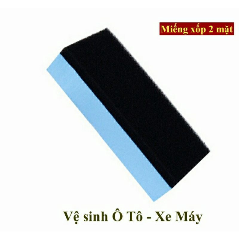 Miếng xốp 2 mặt vệ sinh ô tô- Đánh bát bóng sơn, nội thất