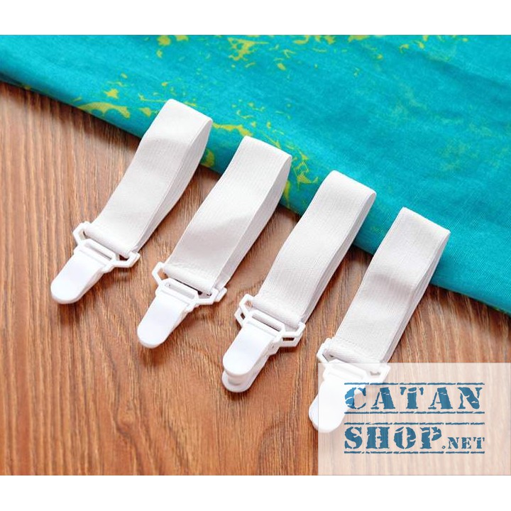 Kẹp ga giường thun, Bộ 4 dây thun Kẹp Cố Định Ga Giường, Drap Giường, Tấm Trải Giường Chống Xê Dịch GD421-KEPDRAP-Thun