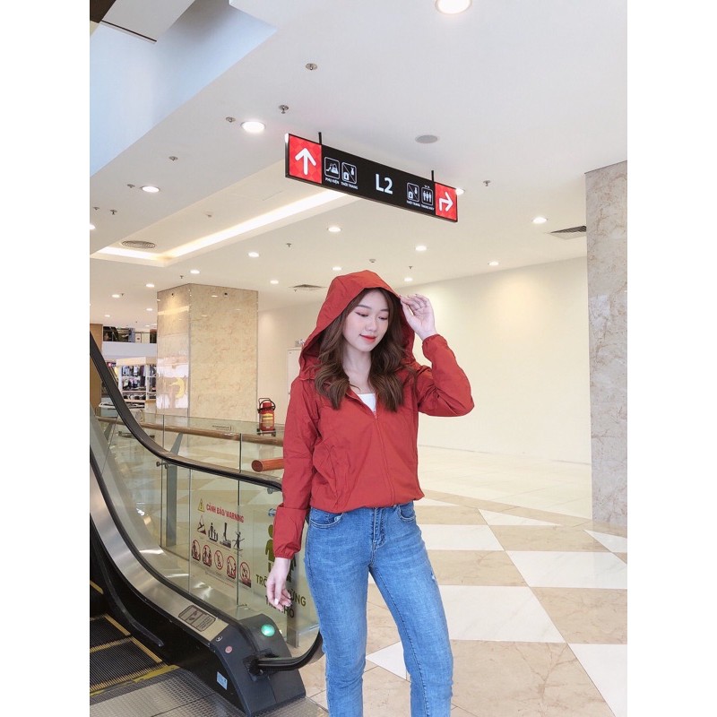 { Nhập KTRIP03 giảm 30k] Áo gió nữ MUJI chất vân gạo xuất Nhật chống nước cao cấp